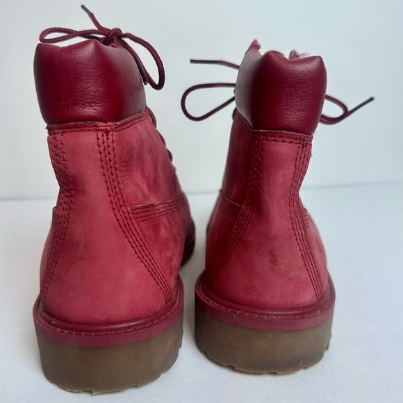 ♦️ MOVING SALE FINAL PRICE Timberland Red Suede Boots Men’s Size 7 women’s 8.5 - Picture 4 of 12